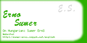 erno sumer business card